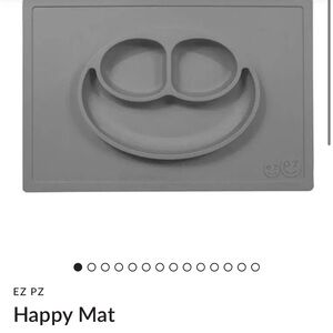 Happy Mat - kids plate/placemat in gray